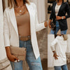 Autumn Casual Women Commuter Suit Coat Solid Blazer Office White OL Tops Jacket Slim Black Blazers Female Business Work Clothes
