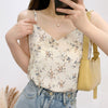Off Shoulder Top Fashion Women V-Neck Casual Sleeveless Printed Camis Vest Loose Tanks Tops blusas De Mujer Y Camisas Top Femme