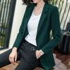 Blazer Feminino Suit Jacket Women Long-sleeved Green Coat Ol Long Solid Color 4XL Large Size White Suit Blazer Mujer YZH809882