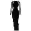 Odessa Sexy Bodycon Black Elegant Women Midi Dress 2023 Winter Spring Evening Party Long Sleeve Glitter Women's bandage Dresses
