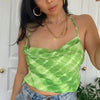 Women Sleeveless Tie Dye Top Backless Bandaged Sexy Crop Tops Summer Streetwear Outfits Camis Polyester Fiber camisetas Tops