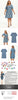 LIH HUA Women's Plus Size Denim Dress Summer Slim Fit Dress Casual Dress Printed Woven Denim Short Sleeve Knee-Length