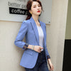 Fashion 2022 Design Blazer Jacket Women's Green Black Blue Solid Tops For Office Lady Wear Size S-4XL