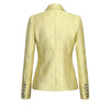 Slim Long Sleeve Golden Fashion Ladies Small Suit Jacket Double Breasted OL Commuter Women's Suit