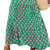 Ankle-length Breathable Lantern Sleeve Printing Long Dress Women Accessory