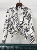 2023 white short blazer black printing and bowed waisted blazer for ladies and femme