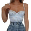 Crop Top 2022tops sexy clubwear short t-shirts New Style Lady Sexy Retro Lace Broken Flower Small Sling Navel Short Blouse femme