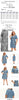 LIH HUA Women's Plus Size Denim Dress Summer Slim Fit Dress Casual Dress Printed Woven Denim Short Sleeve Knee-Length