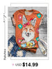 2023 Women Oversized O-neck Tie-dye Pullover Loose Tops Summer Floral Wheel Fortune Print Casual T-shirt