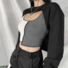 Black White Splicing Pure Cotton Camisole Female Corset Elastic Casual Slim Vest Sleeveless Sling Hirakuchi Summer Tank Tops