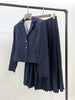 Women Coat Fall/Winter 2023 Women Lapel Single-breasted Plaid Suit Suit Long Skirt Set