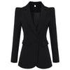 Autumn New Black White Blazer Women Work Office Formal Single Buttons Women Blazers OL Outwear Coat Big Size Blazers
