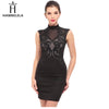 Sexy Women Summer Dress 2022 Vintage Mesh Patchwork Bandage Dress Sexy Black Party Sequin Dresses Female Office Dress
