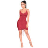 Bodycon Bandage Dress New Robe Sexy Deep-V Neck Women Party Dress Ruched Club Backless Short Mini Summer Dresses
