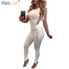 Women Bandage Jumpsuits 2022 Sleeveless Bodycon One Piece Outfits Long Pants White Black Sexy Rompers Womens Jumpsuit