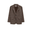 HAPEDY 2022 Retro Plaid Woman Blazer Set Single-breasted Jacket & Pencil Skirt Two Pieces Skirt Suit Female Office Ladies Suit