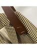 HARLEYFASHIION Casual Temperament Light Ripe Wind Plaid Suit Jacket Women Notched Single Breasted With Sashes Fshion Blazer