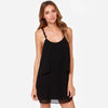 HDY 2022 Fashion Backless Mini Dress Women Sleeveless Off Shoulder Female A-line Sweet Style Strap Ladies Chiffon Dress