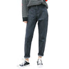 High Waist Ankle-Length Mom Jeans Women Spring Washed Denim Straight Women Jeans Trousers Women Pants WKN481
