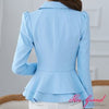 Blazer Women Natural Color Jacket Single Breasted Notched Women Full Sleeve Solid Blazers Feminino Suit Jacket WWX289