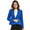 Blazer Women Natural Color Jacket Single Breasted Notched Women Full Sleeve Solid Blazers Feminino Suit Jacket WWX289