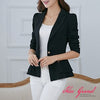 Blazer Women Natural Color Jacket Single Breasted Notched Women Full Sleeve Solid Blazers Feminino Suit Jacket WWX289