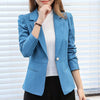 Spring Casual Women 6 Colors Slim Fit Blazer Jackets Notched Long Sleeve Blazer Women Coat Single Button Jacket WWX439