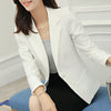 Spring Casual Women 6 Colors Slim Fit Blazer Jackets Notched Long Sleeve Blazer Women Coat Single Button Jacket WWX439