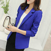 Spring Casual Women 6 Colors Slim Fit Blazer Jackets Notched Long Sleeve Blazer Women Coat Single Button Jacket WWX439