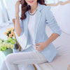 Spring Casual Women 6 Colors Slim Fit Blazer Jackets Notched Long Sleeve Blazer Women Coat Single Button Jacket WWX439