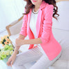 Spring Casual Women 6 Colors Slim Fit Blazer Jackets Notched Long Sleeve Blazer Women Coat Single Button Jacket WWX439