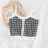 HELIAR Plaid Buttons Spaghetti Camis Club Sexy Knitting Camisoles Female Tank Tops Ladies Sleeveless Solid Simple Tops Women