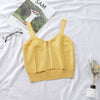 HELIAR Tops Women Crop Top Zipper Fly Camisoles Knitted Sexy Tops With Hole Women Sleeveless Solid Crop Top For Women Summer