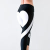 HEYJOE Heart Pattern Mesh Splice Legging Harajuku Athleisure Fitness Clothing Sportswear Elastic Sporting Leggings Women Pants