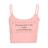 Print Strappy Tank Top Women Summer Crop Tops Bodycon Skinny Sexy Tee Shirts Cotton Streetwear Fashion Sweat Cami Top