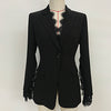 2023 Designer Blazer Women's Slit Sleeve Lace Embellished Single Button Blazer Jacket