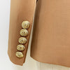 2023 Designer Blazer Women's Double Breasted Lion Buttons Shawl Collar Blazer Jacket