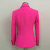 2023 Stylish Designer Blazer Women's Classic Double Breasted Lion Buttons Slim Fitting Blazer Jacket Pink