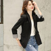 Fashion 2022 Design Blazer Jacket Women's Green Black Blue Solid Tops For Office Lady Wear Size S-4XL