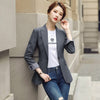 Fashion 2022 Design Blazer Jacket Women's Green Black Blue Solid Tops For Office Lady Wear Size S-4XL