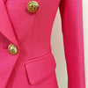 2022 Runway Designer Blazer Jacket Women's Classic Metal Lion Buttons Double Breasted Slim Fitting Blazer
