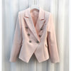 2022 Runway Designer Blazer Jacket Women's Lion Buttons Double Breasted Blazer Jacket Plus size S-XXXL