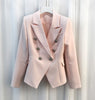 2022 Runway Designer Blazer Jacket Women's Lion Buttons Double Breasted Blazer Jacket Plus size S-XXXL