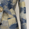 2022 Designer Blazer Jacket Women's Lion Metal Buttons Double Breasted Colors Painting Jacquard Blazer