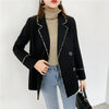 2023 Designer Blazer Jacket Women's Long Sleeves Tassels Double Breasted Loose Blazer Outer Coat