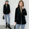 2023 Designer Blazer Jacket Women's Long Sleeves Tassels Double Breasted Loose Blazer Outer Coat