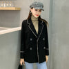 2023 Designer Blazer Jacket Women's Long Sleeves Tassels Double Breasted Loose Blazer Outer Coat