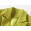2023 Classic Designer Blazer Women's Metal Buttons Double Breasted Blazer Jacket Ginger yellow