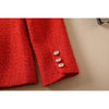 Runway 2023 Designer Blazer Jacket Women's  Classic Slim Fitting Double Breasted Tweed Blazer