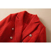 Runway 2023 Designer Blazer Jacket Women's  Classic Slim Fitting Double Breasted Tweed Blazer